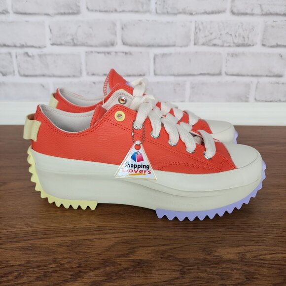 ❤️Converse Run Star Hike Platform Color Pop Sz 8 Women's Shoes Orange A16289C❤️ - Picture 9 of 13